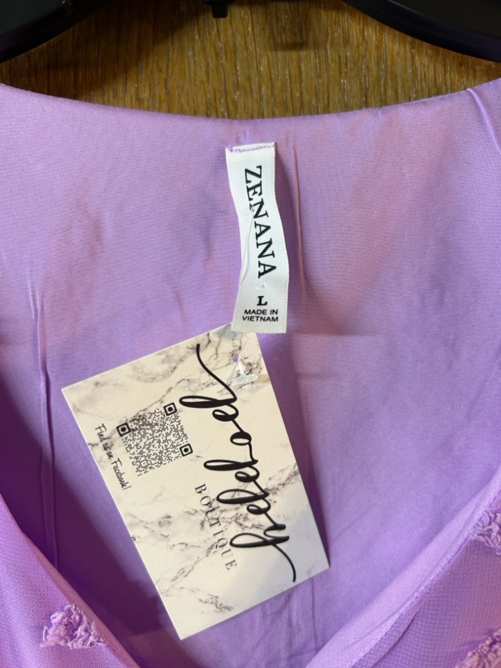 Zenana Outfitters Large Lavender V-Neck Dress - Picture 5 of 11